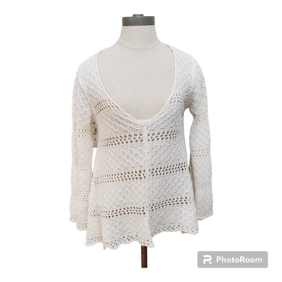 CT725 Wooden Ships "Paola Buendia" Cream Sweater Long Sleeve S/M - Picture 1 of 6